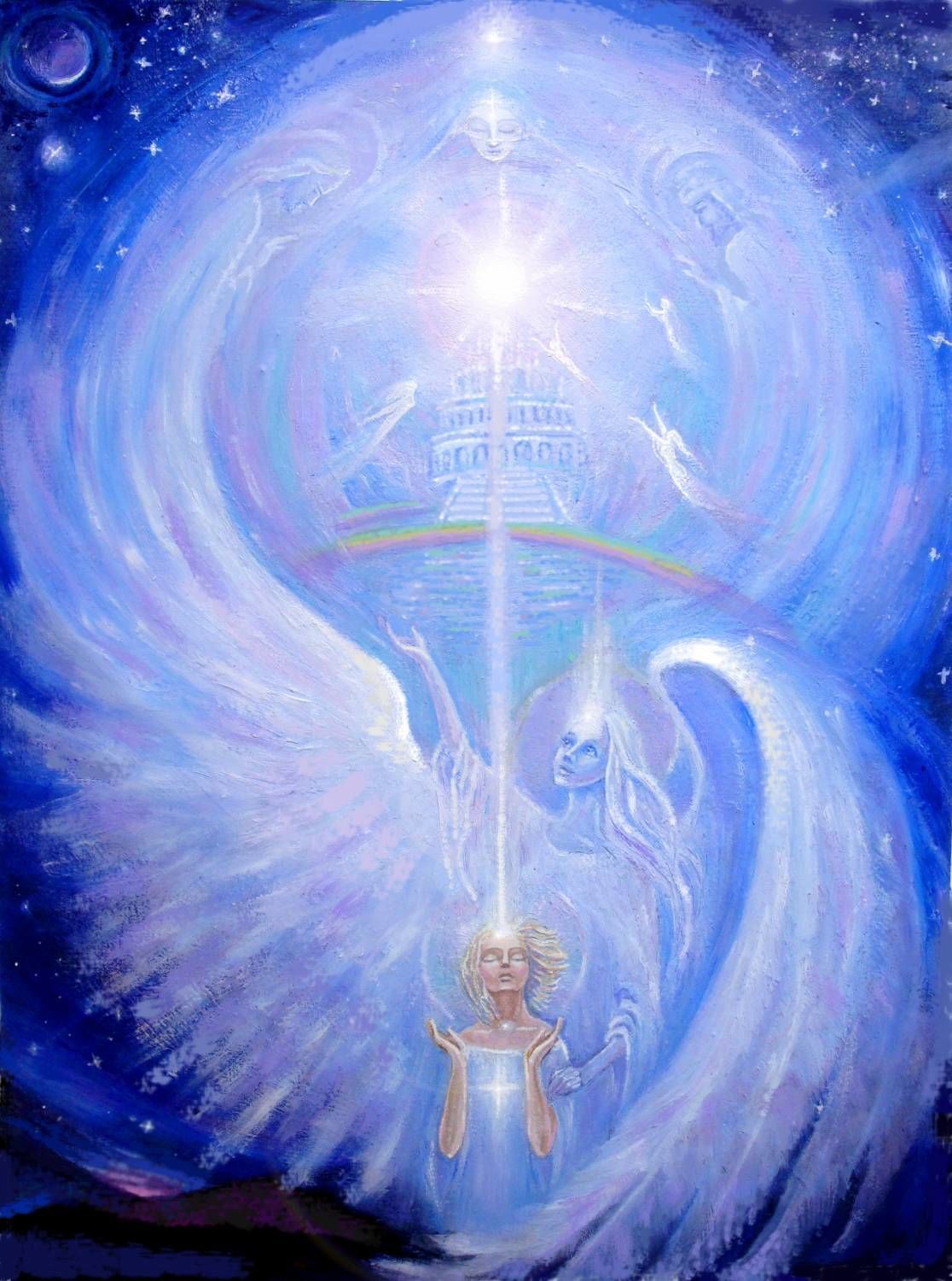 Рождение света в душе. Картины Ларисы Милиной Агни йога. Живопись Ларисы Милиной. Божественный свет.