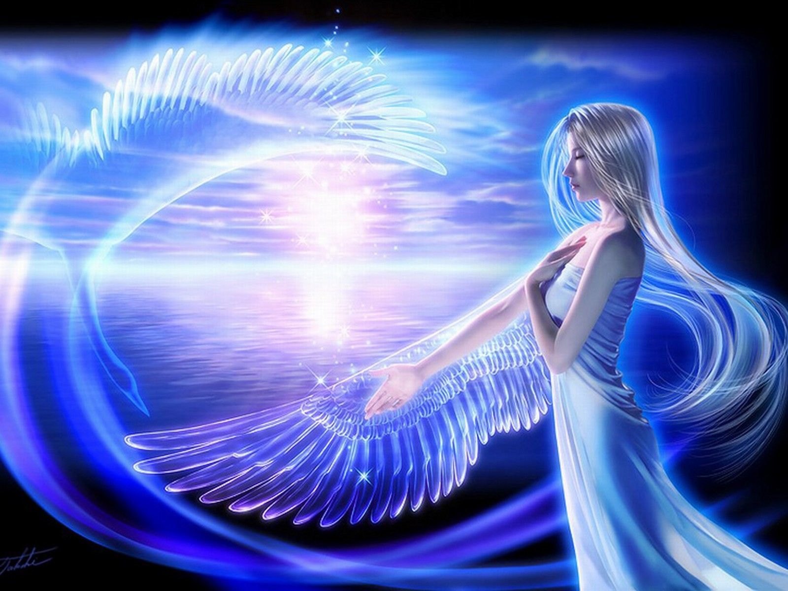 Дух вдохновения. Девушка - ангел. Крылья души. Ангельская душа. Небесные ангелы.
